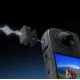 Четири черни елемента от акустична пяна за ветробран Insta360 X4 - два правоъгълни блока и два рамкови елемента с квадратни отвори
