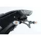 Черна стоманена стойка за номер R&G Racing на Yamaha Tracer 700 с LED осветител и компактни мигачи