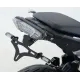 Черна стоманена стойка за номер R&G Racing на Yamaha Tracer 700 с LED осветител и компактни мигачи