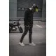 Тъмно-сиви slim-fit мото дънки Pando Moto Casual Robby 03 от Cordura деним с черен колан, отразяващи маншети и задни джобове