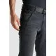 Тъмно-сиви slim-fit мото дънки Pando Moto Casual Robby 03 от Cordura деним с черен колан, отразяващи маншети и задни джобове