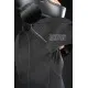 Черна мотоциклетна защитна риза Pando Moto Shell UH 03 с ципов затвор, mesh панели по ръкавите и лого на гърдите, показана с