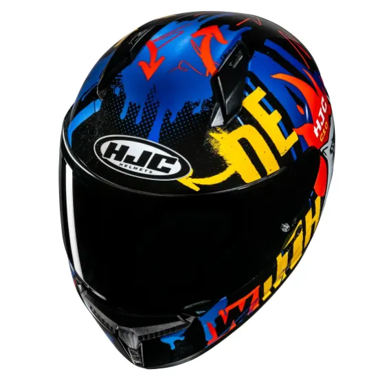Каска HJC C10 FOP MC23 с ACS вентилация и Anti UV визьор