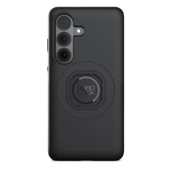 Черен матов калъф Quad Lock MAG за Samsung Galaxy S26+ с интегриран twist-and-lock MAG пръстен и тройна камера на гърба