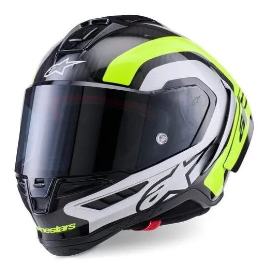 Каска ALPINESTARS Supertech R10 Arius Black Silver Fluo Yellow с FIM хомологация