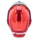 Alpinestars Supertech R10 Arius в червено с тъмен визьор, бял графичен акцент и черен подбрадник - изглед отпред, отзад и от