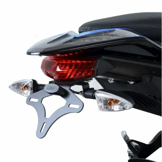 Черна стойка за номер R&G Racing на Zero DSR с LED осветление, вградени мигачи и компактна задна секция