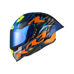 Каска NEXX X.R3R ZIGER ORANGE/BLUE