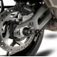 Черни краш тапи R&G Racing на задната ост на Ducati Multistrada V2 с Brembo спирачен апарат и зъбно колело