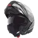 Матово черна flip-up каска SCHUBERTH C5 Zenith с геометрични сиво-бели графики, прозрачен визьор и логото на марката отстрани