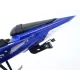 Черна алуминиева стойка за номер R&G Racing монтирана на синя Yamaha YZF-R6 с LED осветление и странични бобини
