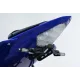 Черна алуминиева стойка за номер R&G Racing монтирана на синя Yamaha YZF-R6 с LED осветление и странични бобини
