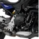 Черен алуминиев протектор R&G Racing PRO за съединител на BMW F900R с лазерно гравирано лого и текстурирана повърхност,