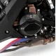 Черен алуминиев протектор R&G PRO с бронзов капак на генератора BMW S1000RR, лазерно гравирано лого и полигонален Skidder