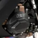 Черен алуминиев протектор R&G PRO с бронзов капак на генератора BMW S1000RR, лазерно гравирано лого и полигонален Skidder