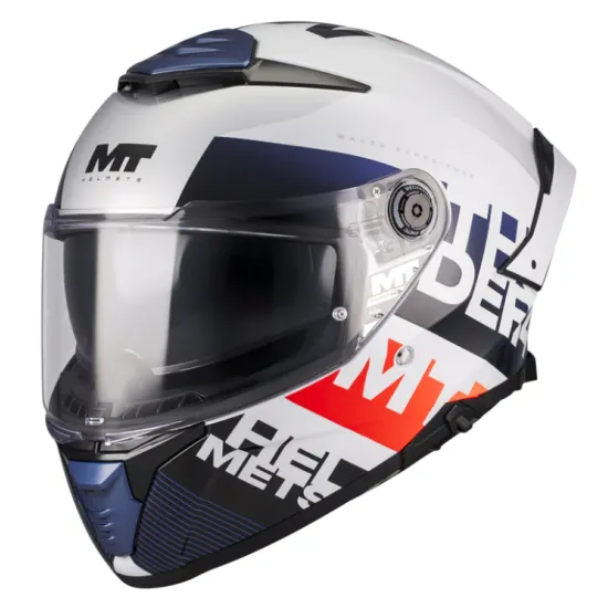 Каска MT Thunder 4 SV Waves A17 Gloss – интегрална каска с ECE 22.06 и слънчеви очила