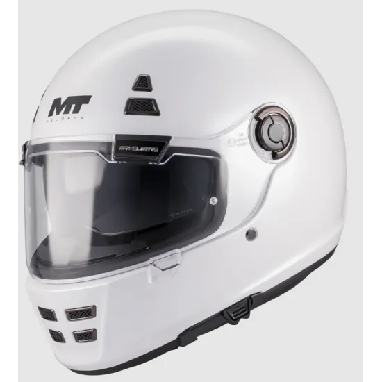 Каска MT JARAMA SV PURE A0 Gloss – ретро интегрална каска със слънчев визьор
