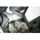 Черни краш тапи R&G Racing Aero монтирани на Honda Crosstourer, позиционирани пред обтекателя над двигателен картер с надпис