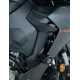 Черни краш тапи R&G Racing Aero монтирани на матово сив обтекател на Honda CBR1000RR Fireblade с видим логотип и носещ