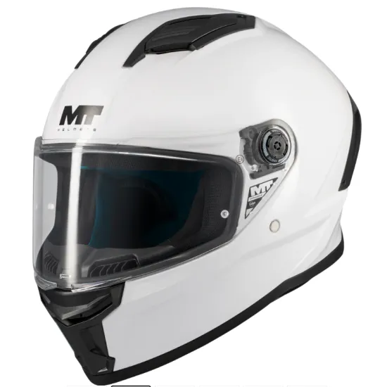 Каска MT Stinger 2 Pure A0 White Gloss – интегрална каска с ECE 22.06 и MT-QVSS система