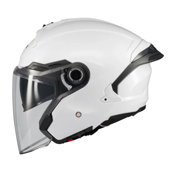 Скутер каска MT COSMO SV PURE A0 White Gloss – Jet каска със слънчев визьор