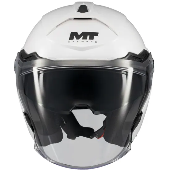 Скутер каска MT COSMO SV PURE A0 White Gloss – Jet каска със слънчев визьор