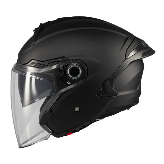 Скутер каска MT COSMO SV PURE A1 Black Matt – Jet каска със слънчев визьор