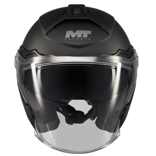Скутер каска MT COSMO SV PURE A1 Black Matt – Jet каска със слънчев визьор
