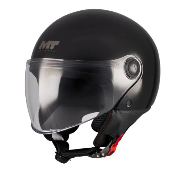 Каска MT Street S Pure A1 Black Gloss – каска за скутер с ECE 22.06 и DOT сертификат