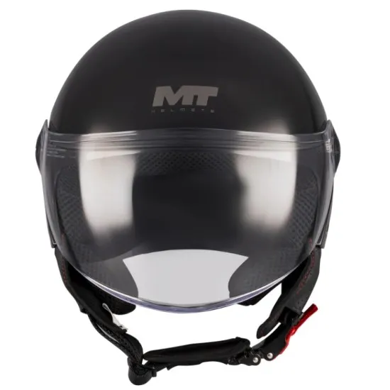 Каска MT Street S Pure A1 Black Gloss – каска за скутер с ECE 22.06 и DOT сертификат