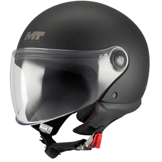 Каска MT Street S Pure A1 Black Matt – каска за скутер с ECE 22.06 и DOT сертификат