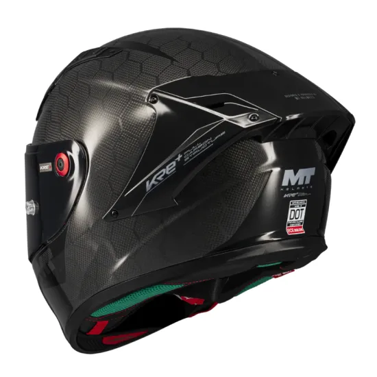 Каска MT KRE+ S Pure A1 Black Gloss – карбонова състезателна каска с FIM сертификат