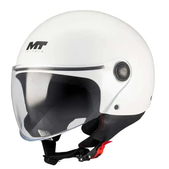 Каска MT Street S Pure A0 White Gloss – каска за скутер с ECE 22.06 и DOT сертификат