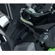 Черни краш тапи R&G Racing Aero монтирани на двигателен блок на Yamaha MT-125, метален носач и логo R&G върху капачката