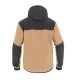 Мото яке John Doe Hood XTM V3 в пясъчно и черно - преден изглед с YKK цип, наклонени джобове и структурирана качулка
