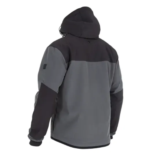 Мото яке John Doe Hood XTM V3 в антрацитно сиво и черно, с качулка, XTM-Fiber армирани зони по раменете и ръкавите, и