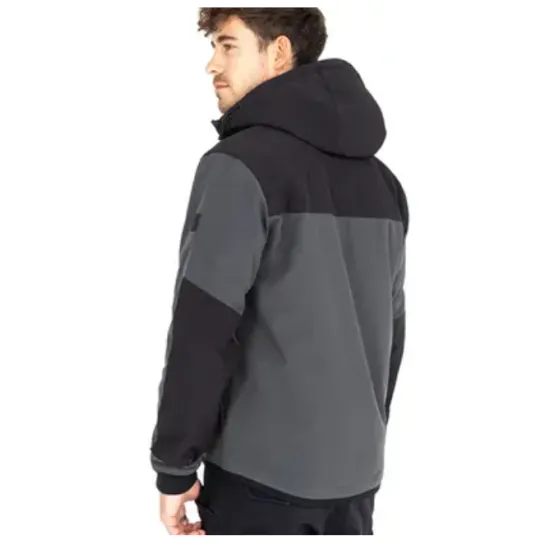 Мото яке John Doe Hood XTM V3 в антрацитно сиво и черно, с качулка, XTM-Fiber армирани зони по раменете и ръкавите, и