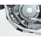 Бял алуминиев протектор R&G Adventure за двигател на Honda CRF250L, монтиран с болтове към рамата, покриващ лявата страна на картера