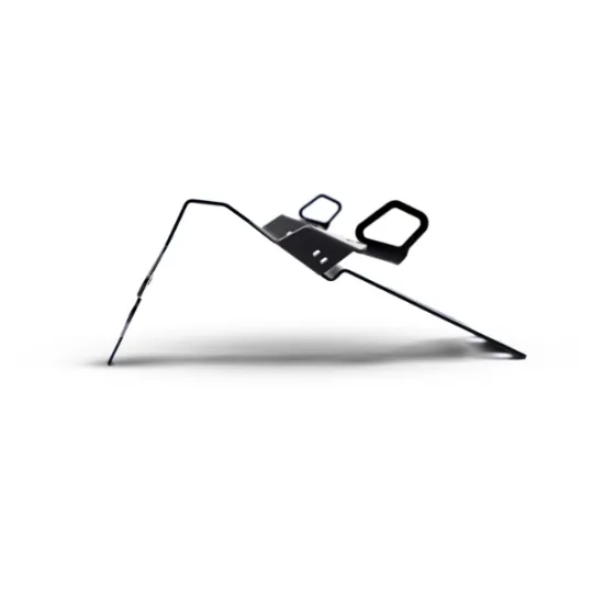 Черна стоманена стойка за номер R&G Racing с фрезовани отвори, тръбна опорна рамка и прахово покритие за Ducati Hypermotard