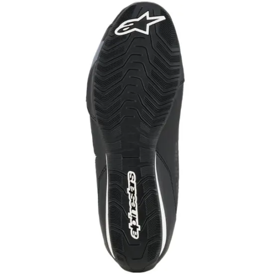 Черни мото боти Alpinestars Celer с бяло лого, Rotor система за затваряне, висок профил и спортен дизайн