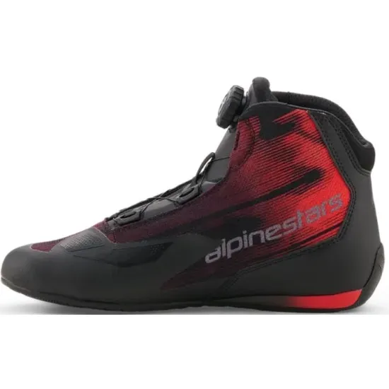 Черни мото боти Alpinestars Celer Vented с червени акценти, Rotor система за затваряне и високa конструкция за защита на глезените