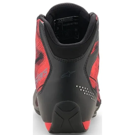 Черни мото боти Alpinestars Celer Vented с червени акценти, Rotor система за затваряне и високa конструкция за защита на глезените