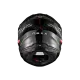 Черна спортна мото каска NEXX Y100R с матово покритие, сребристи акценти, червени детайли, тъмен визьор и аеродинамична форма