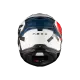 Бяла мото каска NEXX Y100R Nippon White с черни графични елементи, тъмно визьор и японско-инспириран дизайн, показана отстрани