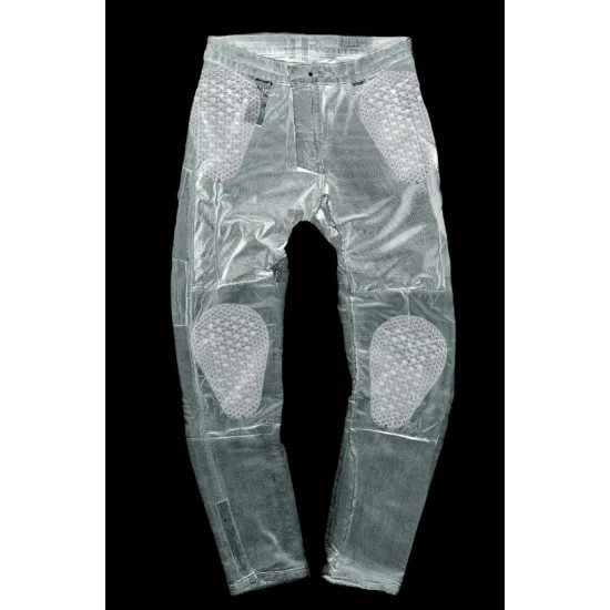 Черни slim fit мото дънки Pando Moto Boss Dyn 01 с мрежести BALISTEX панели на бедрата и светлоотразителна лента на подгъва