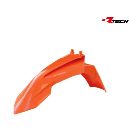 Оранжев преден калник R-Tech за KTM SX50, шприцвана пластмаса с OEM форма и монтажни щипки