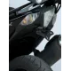 Черна стойка за номер R&G Racing монтирана на Yamaha T-Max 530 с вградена светлина и оригинални мигачи
