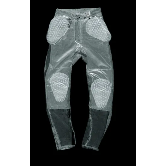 Дамски мото дънки Pando Moto Kaya Slim Grey Armalith с CE протектори и висока талия