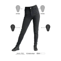 Дамски мото дънки PANDO MOTO KUSARI COR 01 - Skinny-Fit Cordura®