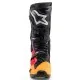 Мотокрос ботуши Alpinestars Tech 10 LTD SX1 в оранжево, червено и черно с алуминиеви катарами и космически принт по шахтата